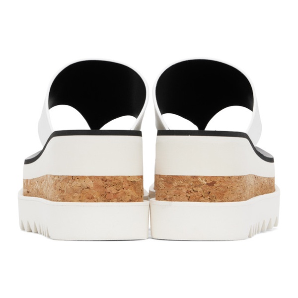 스텔라 맥카트니 스텔라 맥카트니 Stella McCartney White Sneak-Elyse Platform Thong Sandals 241471F124007