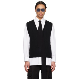 발렌티노 Valentino Black Scarf Vest 241476M185000
