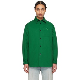 발렌티노 Valentino Green Hardware Shirt 241476M192020