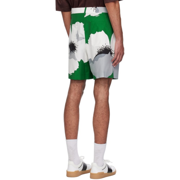 발렌티노 발렌티노 Valentino Green & White Floral Shorts 241476M193009
