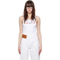 JW 앤더슨 JW Anderson White Embroidered Tank Top 241477F111013