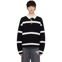 JW 앤더슨 JW Anderson Black Structured Polo 241477M212001