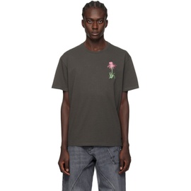JW 앤더슨 JW Anderson Gray Embroidered T-Shirt 241477M213002