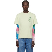 JW 앤더슨 JW Anderson Green Embroidered T-Shirt 241477M213003