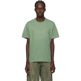 JW 앤더슨 JW Anderson Green Embroidered T-Shirt 241477M213010