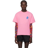 JW 앤더슨 JW Anderson Pink Anchor Patch T-Shirt 241477M213018