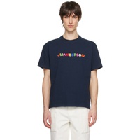JW 앤더슨 JW Anderson Navy Embroidered T-Shirt 241477M213022