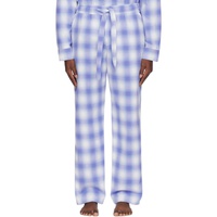 테클라 Tekla Blue Plaid Pyjama Pants 241482M218013