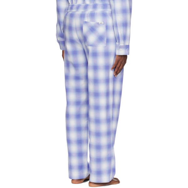  테클라 Tekla Blue Plaid Pyjama Pants 241482M218013