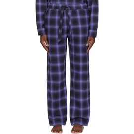 테클라 Tekla Navy Plaid Pyjama Pants 241482M218015