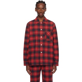테클라 Tekla Red Plaid Pyjama Shirt 241482M218016