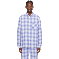 테클라 Tekla Blue Plaid Pyjama Shirt 241482M218017
