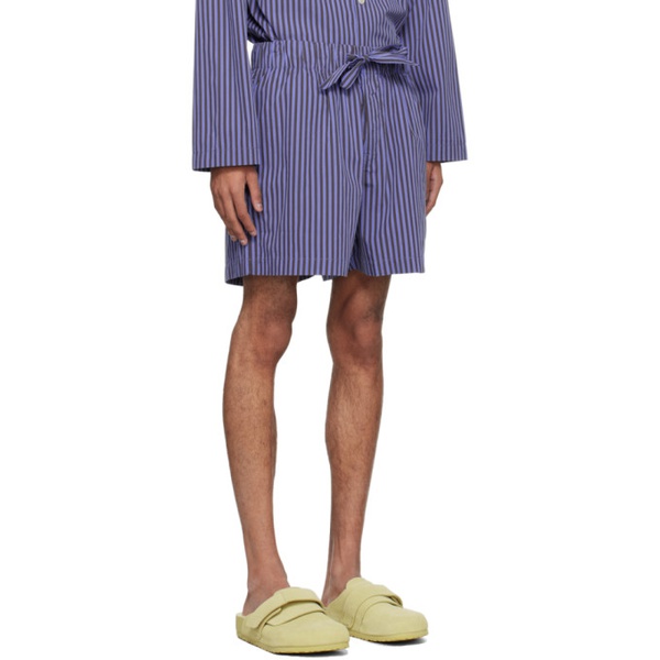  테클라 Tekla Blue & Brown Drawstring Pyjama Shorts 241482M218021