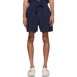 테클라 Tekla Navy Drawstring Pyjama Shorts 241482M218026