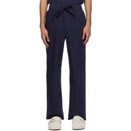테클라 Tekla Navy Drawstring Pyjama Pants 241482M218032
