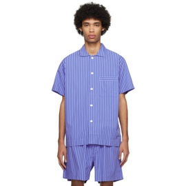 테클라 Tekla Blue Short Sleeve Pyjama Shirt 241482M218040