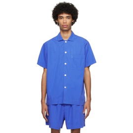 테클라 Tekla Blue Short Sleeve Pyjama Shirt 241482M218042