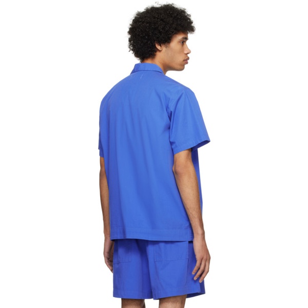  테클라 Tekla Blue Short Sleeve Pyjama Shirt 241482M218042