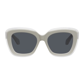 알라이아 ALAIA White Rectangular Sunglasses 241483F005002