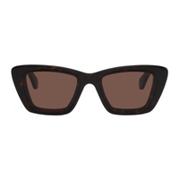 알라이아 ALAIA Tortoiseshell Rectangular Sunglasses 241483F005003