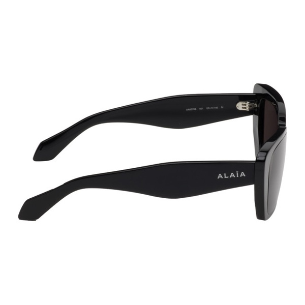  알라이아 ALAIA Black Rectangular Sunglasses 241483F005004