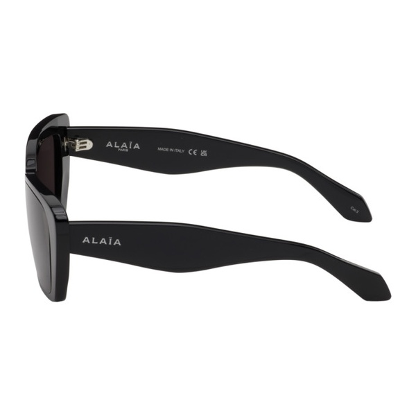  알라이아 ALAIA Black Rectangular Sunglasses 241483F005004