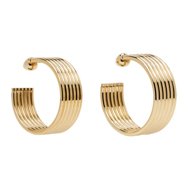  알라이아 ALAIA Gold Loop Hoop Earrings 241483F022001