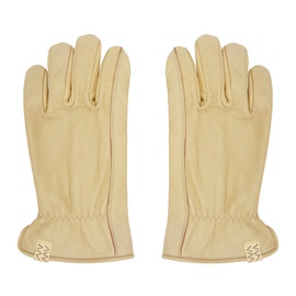 비즈빔 Visvim Beige Leather Gloves 241487M135000