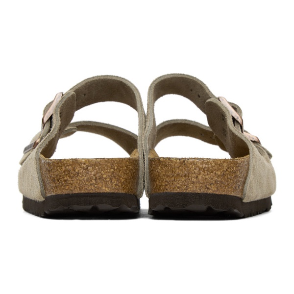 버켄스탁 버켄스탁 Birkenstock Taupe Narrow Arizona Soft Footbed Sandals 241513F124053