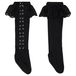 초포바 로위나 Chopova Lowena Black Lace-Up Socks 241529F076000