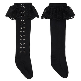 초포바 로위나 Chopova Lowena Black Lace-Up Socks 241529M220000
