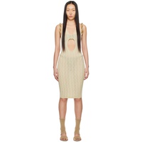 Isa Boulder SSENSE Exclusive Beige Cactus Minidress 241541F052009