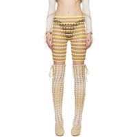Isa Boulder SSENSE Exclusive Yellow & Tan Lacey Shorts 241541F088004