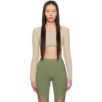 Isa Boulder SSENSE Exclusive Beige Grid Long Sleeve T-Shirt 241541F110004