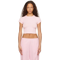 스킴스 SKIMS Pink New Vintage Cropped Raglan T-Shirt 241545F110052