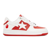베이프 BAPE White & Red STA #6 Sneakers 241546M237002