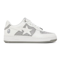 베이프 BAPE White & Gray STA #6 Sneakers 241546M237003