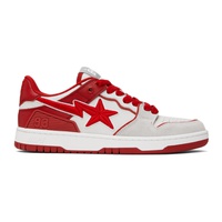베이프 BAPE Gray & Red STA #5 Sneakers 241546M237017