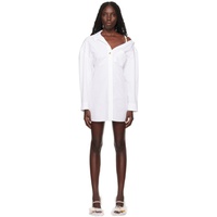 자크뮈스 JACQUEMUS White Les Classiques La Mini Robe Chemise Mini Dress 241553F052012