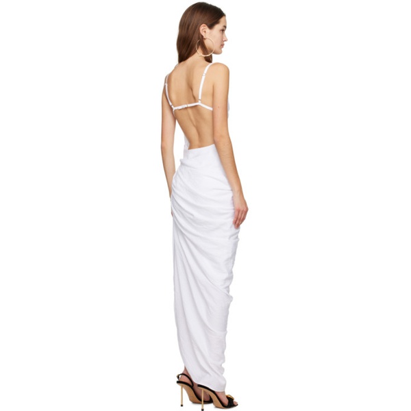  자크뮈스 JACQUEMUS White Les Classiques La robe Saudade longue Maxi Dress 241553F055001