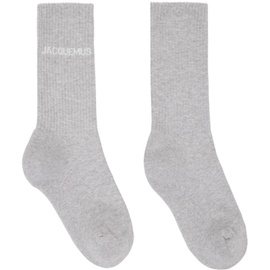 Gray Les Classiques Les chaussettes 자크뮈스 Jacquemus Socks 241553F076003