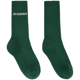 Green Les chaussettes 자크뮈스 Jacquemus Socks 241553F076009