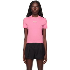 자크뮈스 JACQUEMUS Pink Le t-shirt Gros Grain t-shirt 241553F110015