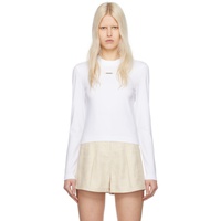 자크뮈스 JACQUEMUS White Les Classiques Le T-Shirt Gros Grain Manches Longues Long Sleeve T-Shirt 241553F110018