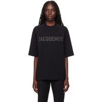 자크뮈스 JACQUEMUS Black Les Classiques Le t-shirt Typo t-shirt 241553F110034