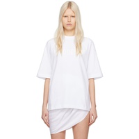 자크뮈스 JACQUEMUS White Les Classiques Le T-Shirt Typo T-Shirt 241553F110035