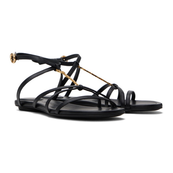  자크뮈스 JACQUEMUS Black Les Classiques Les sandales Pralu plates Sandals 241553F124000