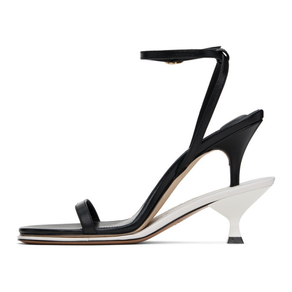  자크뮈스 JACQUEMUS Black & White Les Sculptures Les doubles sandales Heeled Sandals 241553F125002