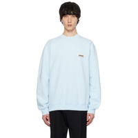 자크뮈스 JACQUEMUS Blue Le sweatshirt Gros Grain sweatshirt 241553M204004