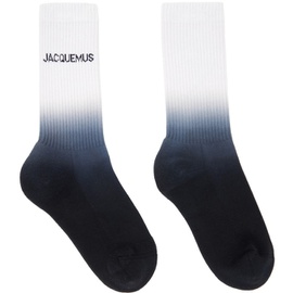 자크뮈스 JACQUEMUS White & Navy Les Classiques Les chaussettes Moisson Socks 241553M220002